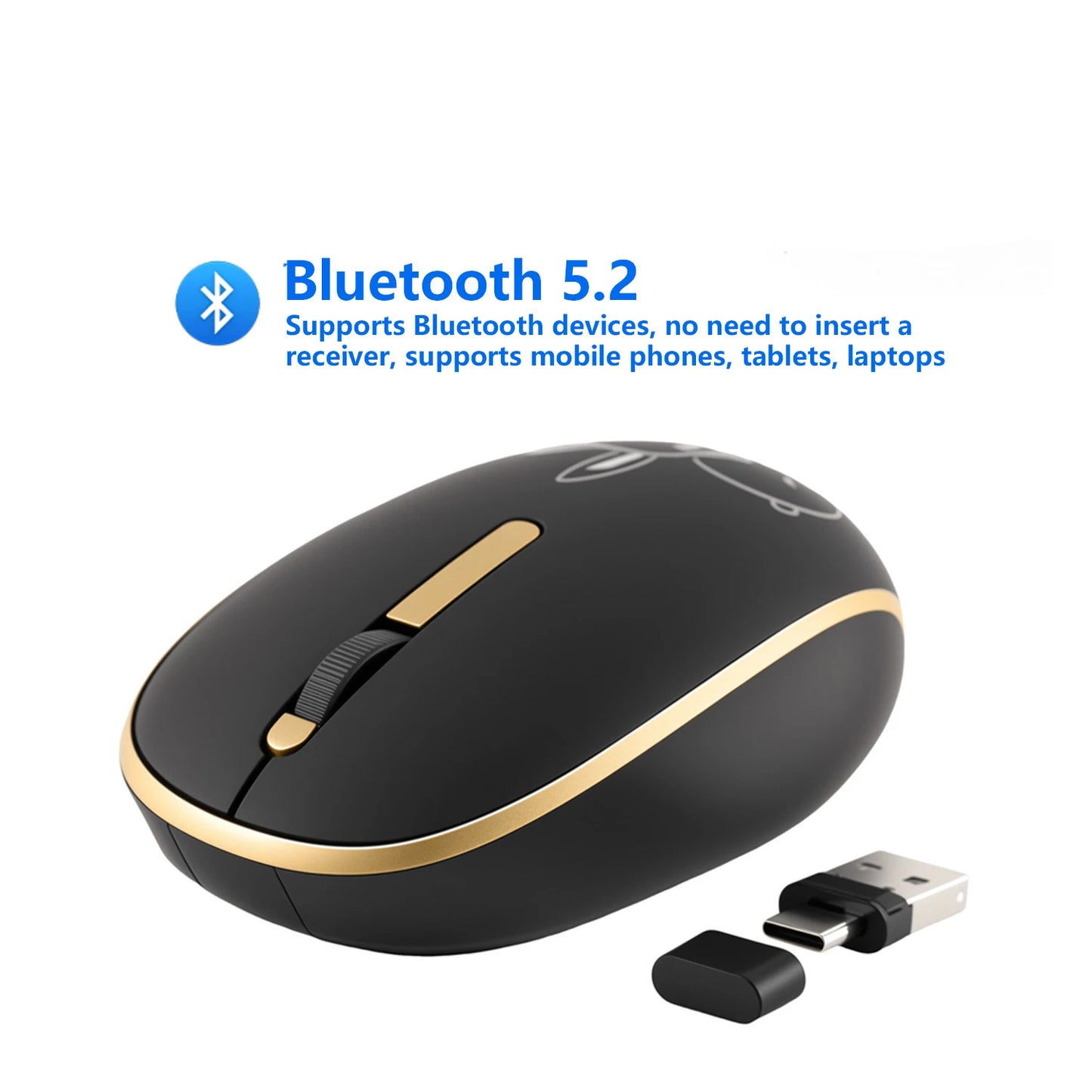 UTHAI DB33 wireless mute button mouse _2.4 wireless mute mouse business office gaming battery mouse