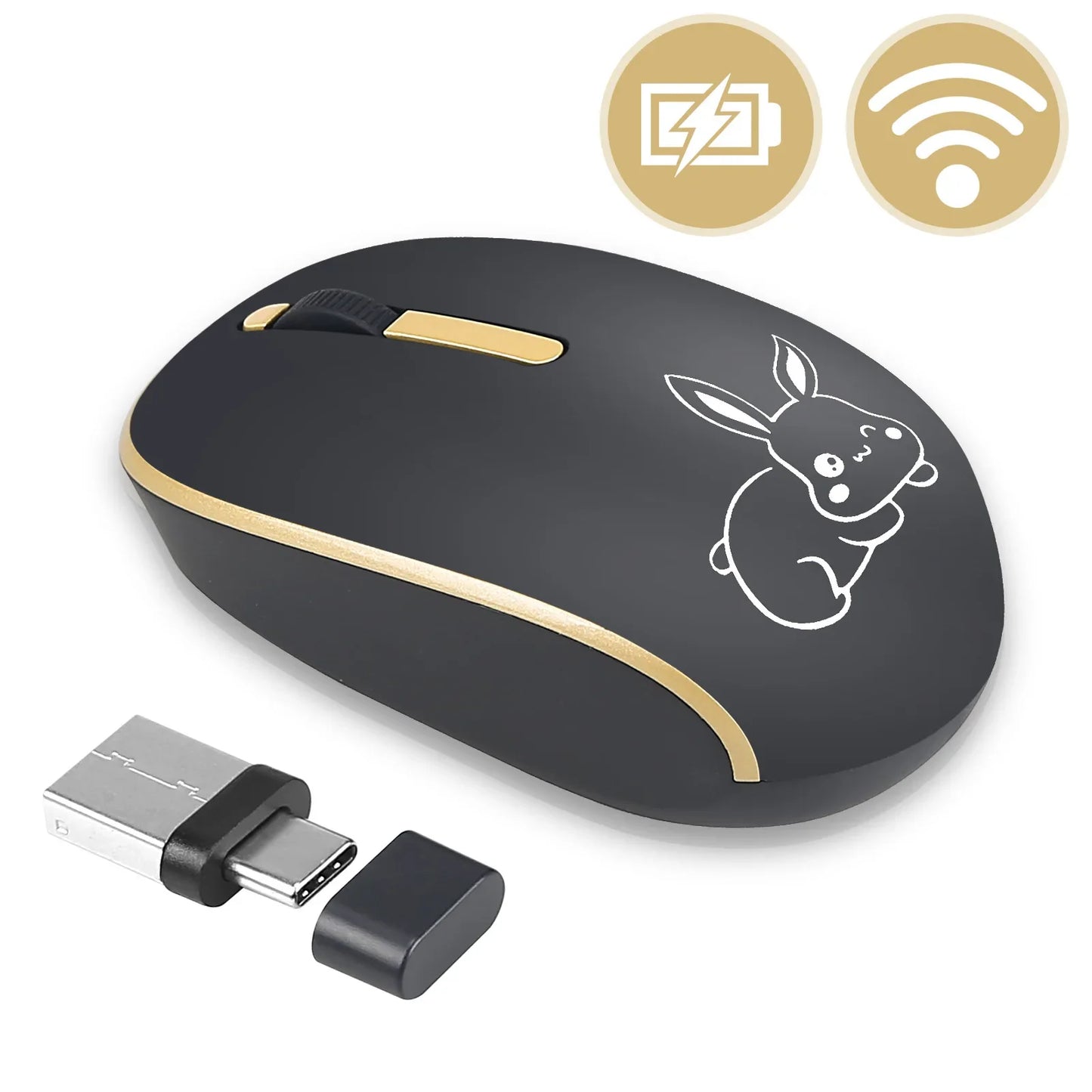 UTHAI DB33 wireless mute button mouse _2.4 wireless mute mouse business office gaming battery mouse