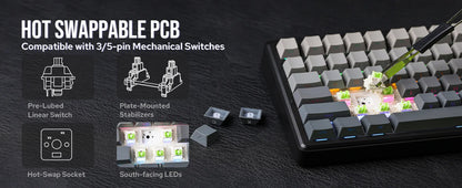 Aula F75 MAX Wireless Mechanical Keyboard
