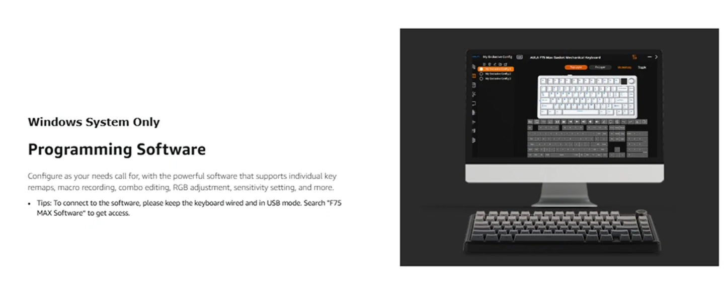 Aula F75 MAX Wireless Mechanical Keyboard