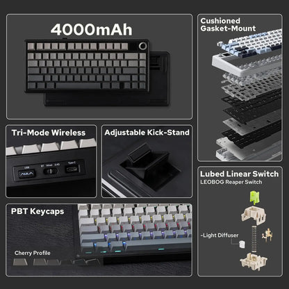 Aula F75 MAX Wireless Mechanical Keyboard