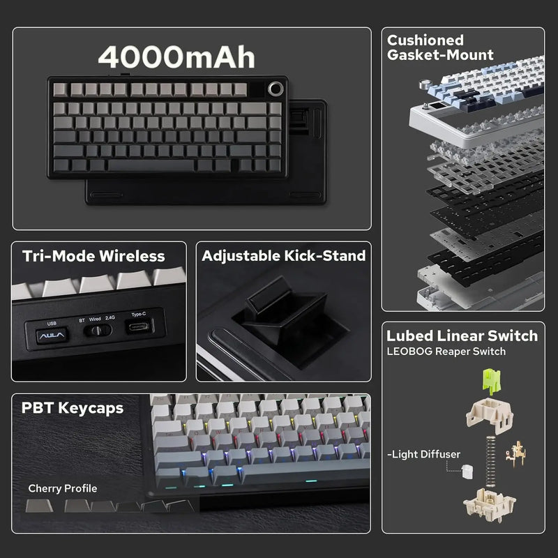 Aula F75 MAX Wireless Mechanical Keyboard